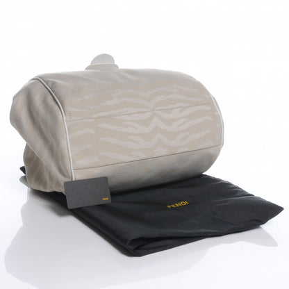 Fendi Cuoio Juta Tiger Print Hobo Beige White 4 of 9