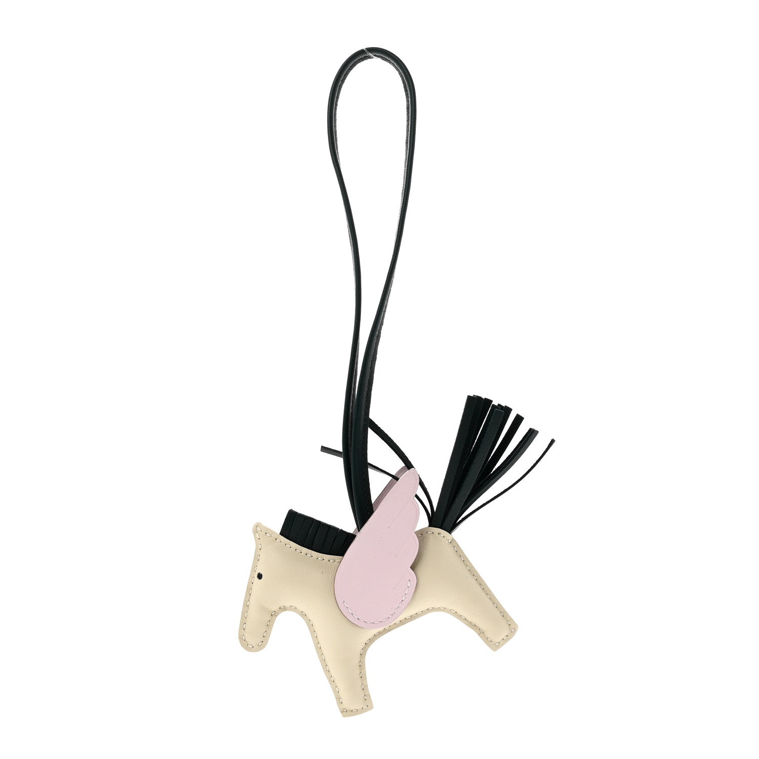 Hermes Milo Lambskin Grigri Rodeo Pegase Horse Bag Charm PM Nata Mauve Sylvestre Vert Cypress 1 of 5