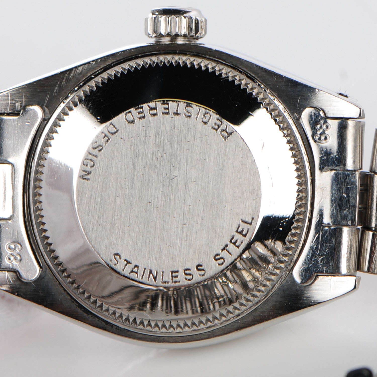 Rolex Stainless Steel 18K White Gold 26mm Oyster Perpetual Date Watch Silver 6917 4 of 5