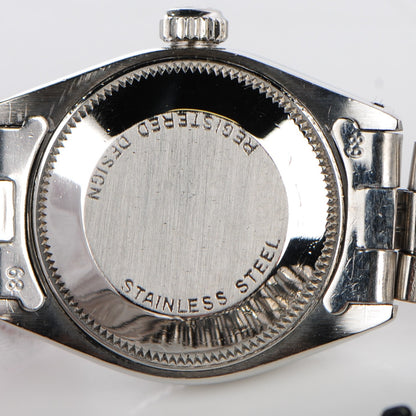 Rolex Stainless Steel 18K White Gold 26mm Oyster Perpetual Date Watch Silver 6917 4 of 5