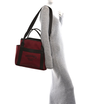 Hermes Toile Sac De Pansage Groom Rouge H Chocolate 2 of 11