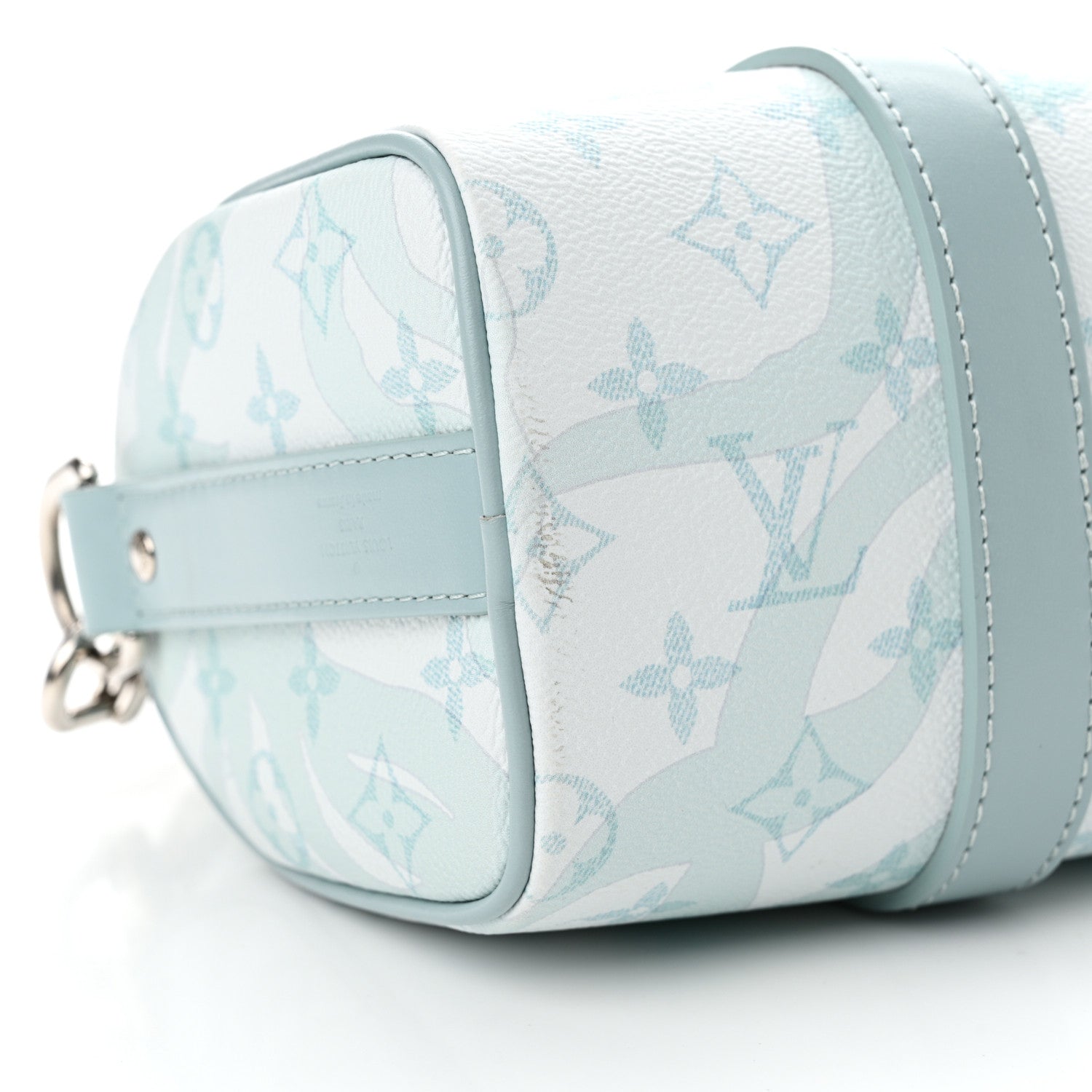 Louis Vuitton Monogram Aquagarden Keepall Bandouliere 25 Crystal Blue 8 of 11