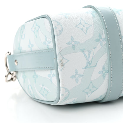 Louis Vuitton Monogram Aquagarden Keepall Bandouliere 25 Crystal Blue 8 of 11