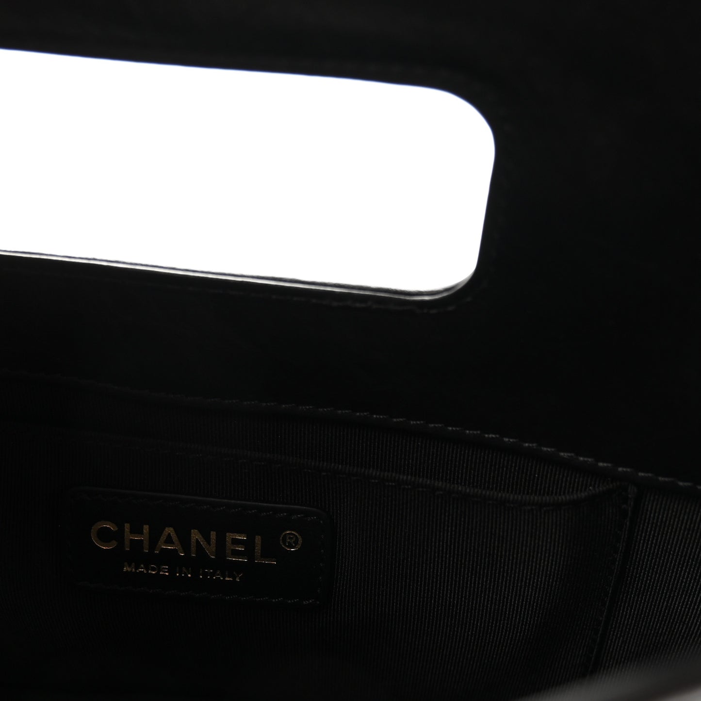 Aged Calfskin Charms Flap Bag Black