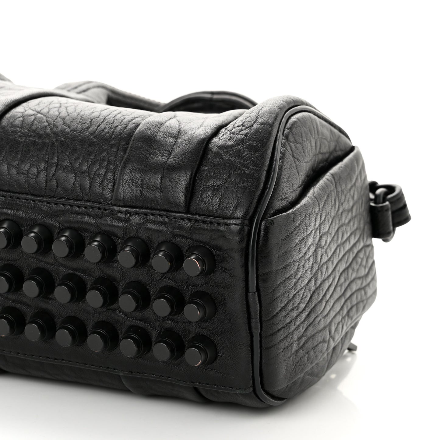 Pebbled Lambskin Mini Rockie Black Matte Black Hardware