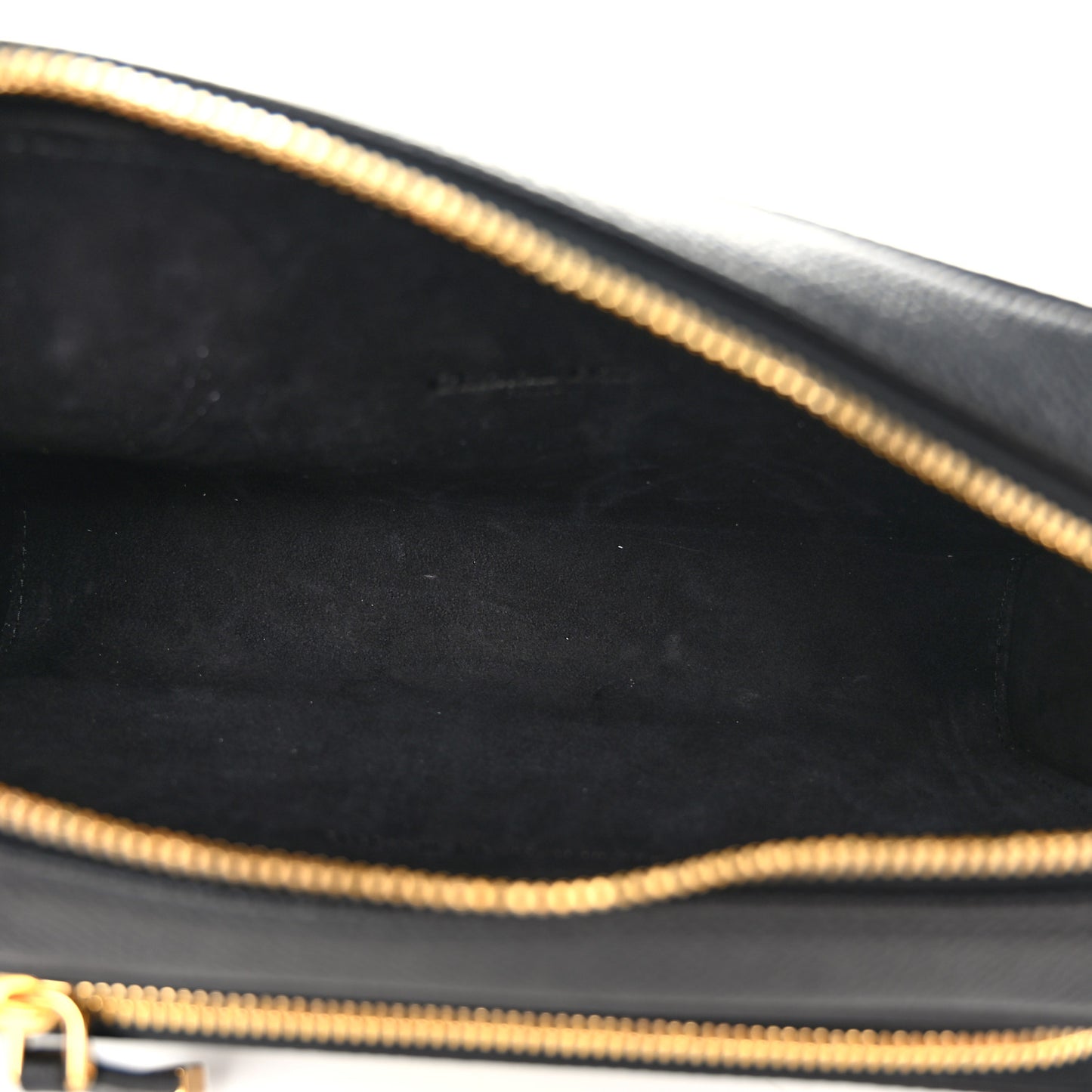 Grained Calfskin Caro Double Pouch Black