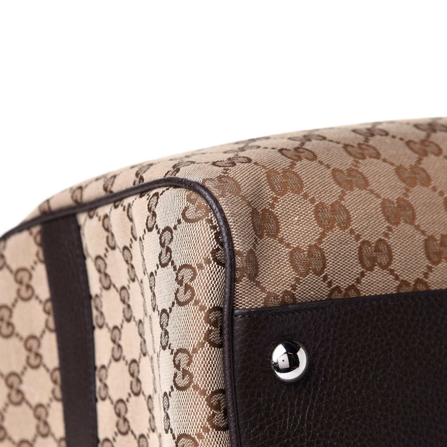 Monogram Dollar Calfskin Large Boston Duffle Bag Beige Ebony Testa di Moro Marrone Scuro