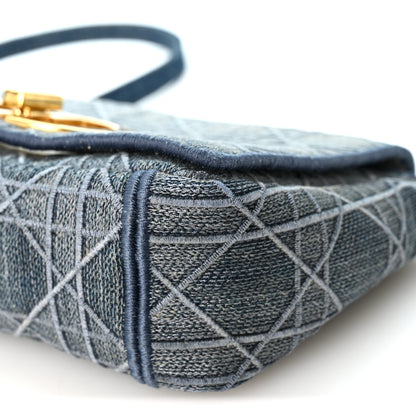 Christian Dior Denim Cannage Small Caro Bag Blue 9 of 10