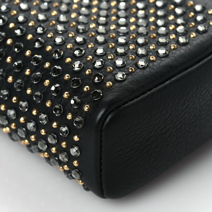 Chanel Calfskin Strass Studded Mini Phone Holder Clutch Black 9 of 9