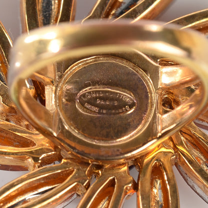 Louis Vuitton Swarovski Crystal Ring Gold 6.5 4 of 5