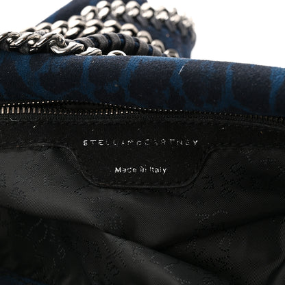 Stella McCartney Shaggy Deer Leopard Print Small Falabella Tote Blue 6 of 10
