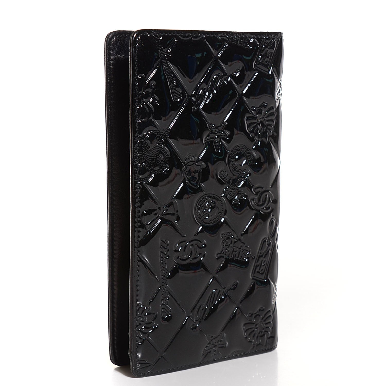 Chanel Patent Calfskin Lucky Symbols Yen Wallet Black 3 of 8