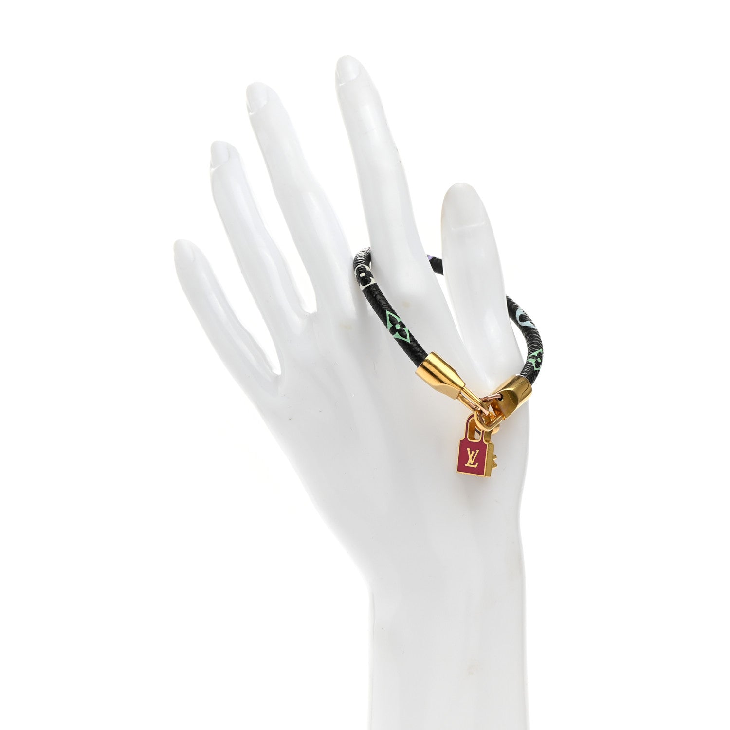 Louis Vuitton Monogram Multicolor Luck It Bracelet 19 Black 2 of 6