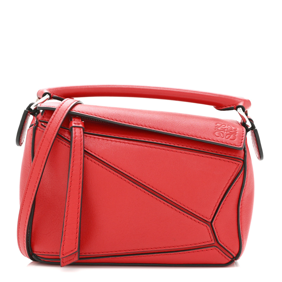 Calfskin Mini Puzzle Bag Pomodoro