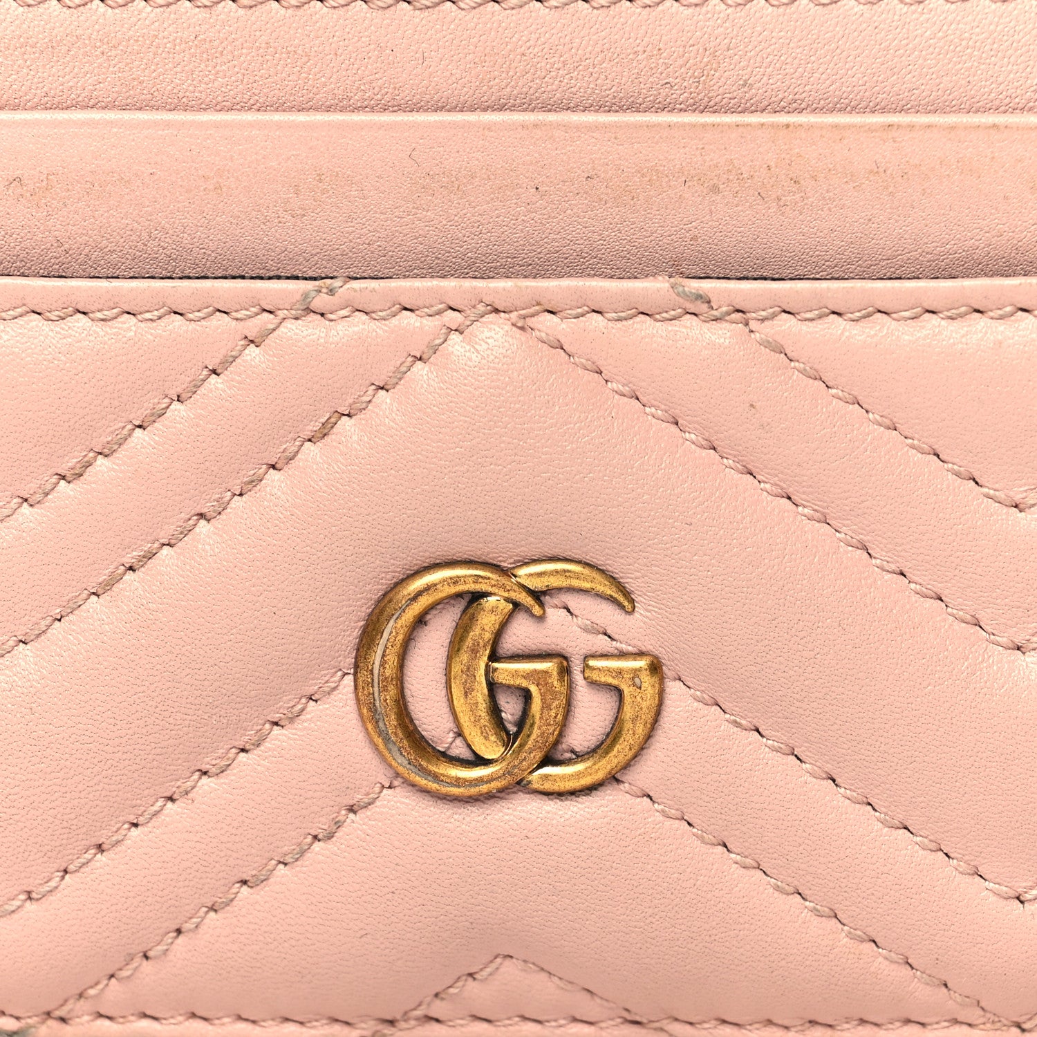 Gucci Calfskin Matelasse GG Marmont Card Holder Perfect Pink 7 of 12