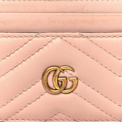 Gucci Calfskin Matelasse GG Marmont Card Holder Perfect Pink 7 of 12