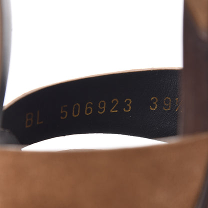 Saint Laurent Suede Tribute 75 Platform Sandals 39.5 Land 12 of 18