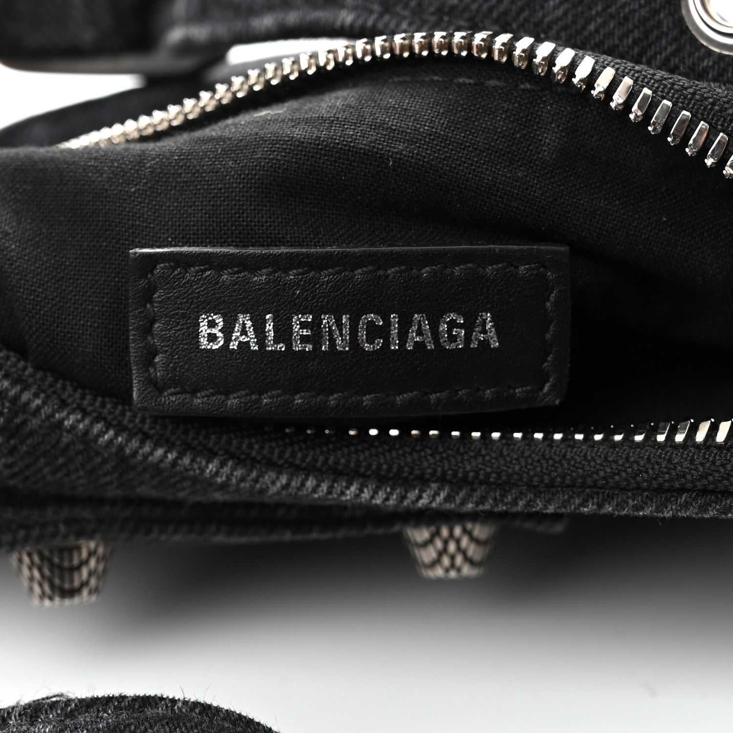 Balenciaga Denim BB Monogram Le Cagole Shoulder Bag XS Black 6 of 12