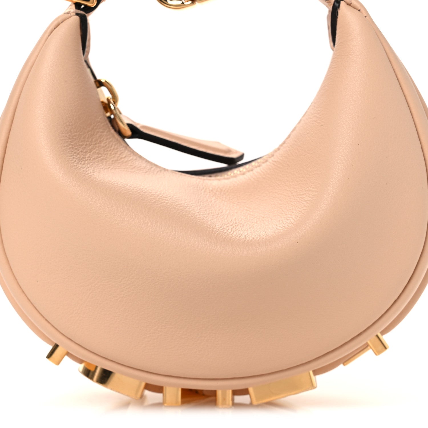 Fendi Vitello Grace Matte Nano Fendigraphy Hobo Charm Light Rose 8 of 12