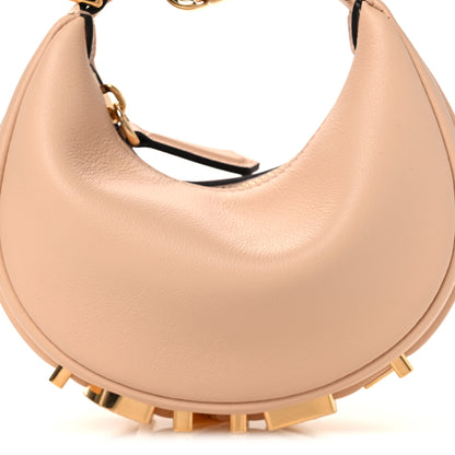Fendi Vitello Grace Matte Nano Fendigraphy Hobo Charm Light Rose 8 of 12