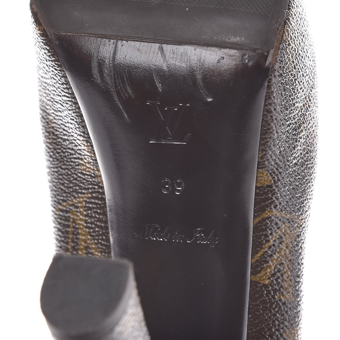 Patent Monogram Fetish Vanity Platform Pumps 39