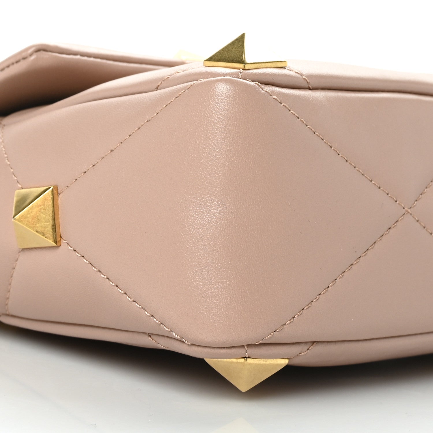 Valentino Garavani Nappa Large Roman Stud Shoulder Bag Rose Cannelle 7 of 8