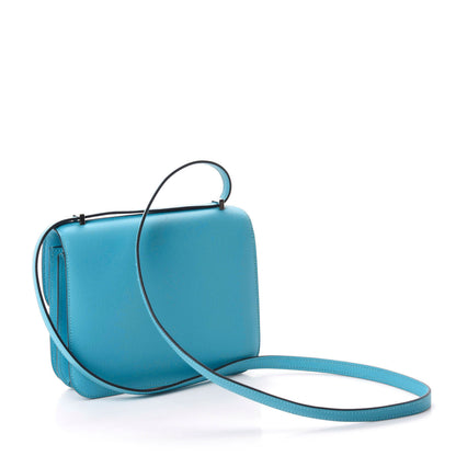 Hermes Epsom Constance 18 Bleu Du Nord Rouge De Coeur 3 of 11