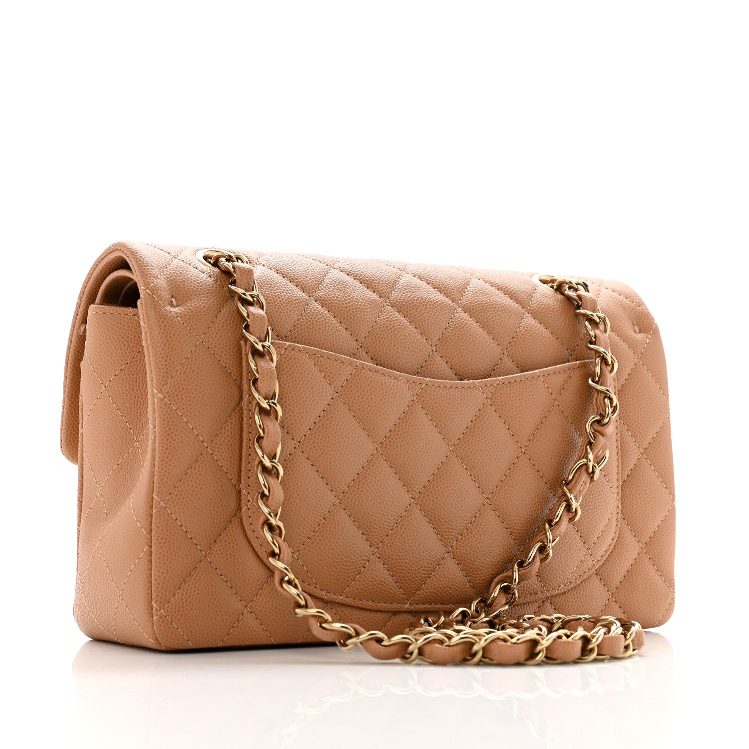 Chanel Caviar Quilted Small Double Flap Dark Beige 3 of 10