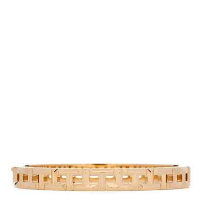 Tiffany 18K Yellow Gold Narrow T True Hinged Bangle Bracelet 2 of 5