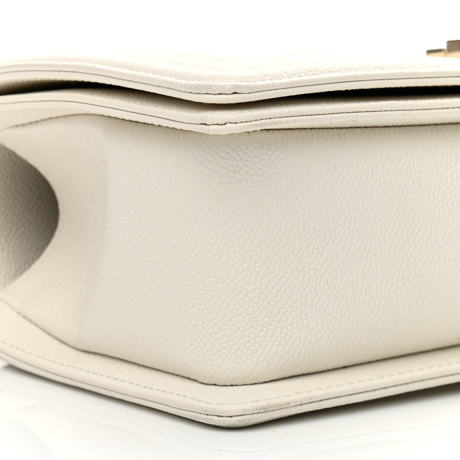 Chanel Caviar Quilted Medium Boy Flap White 8 of 11