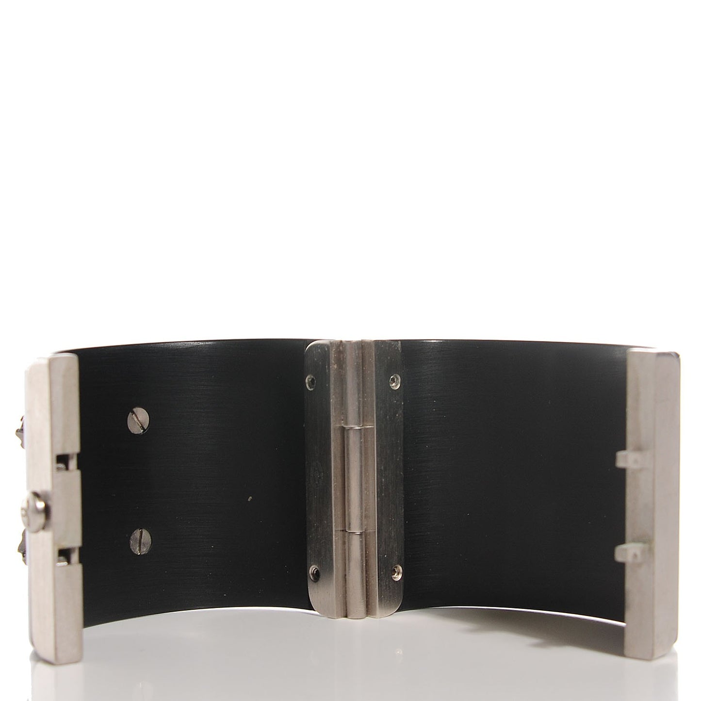 Resin Crystal Baguette CC Wide Cuff Black