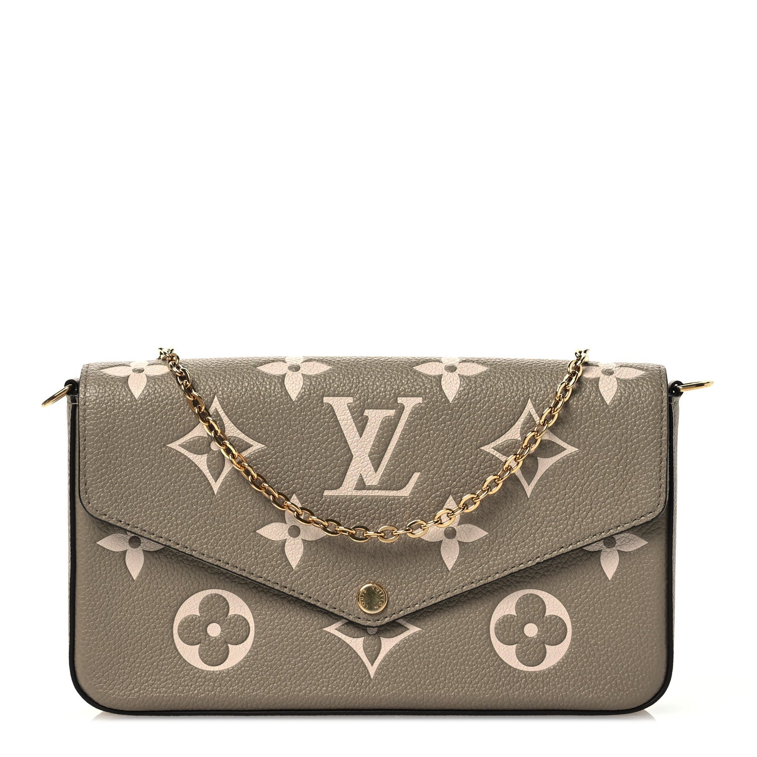 Louis Vuitton Empreinte Monogram Giant Felicie Pochette Tourterelle Creme 1 of 14