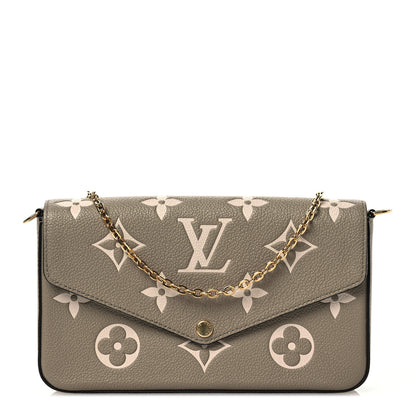Louis Vuitton Empreinte Monogram Giant Felicie Pochette Tourterelle Creme 1 of 14