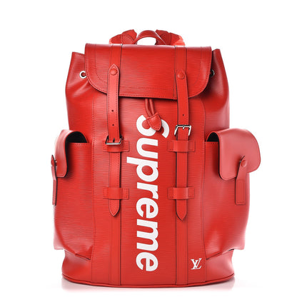 Louis Vuitton X SUPREME Epi Christopher Backpack PM Red 1 of 11