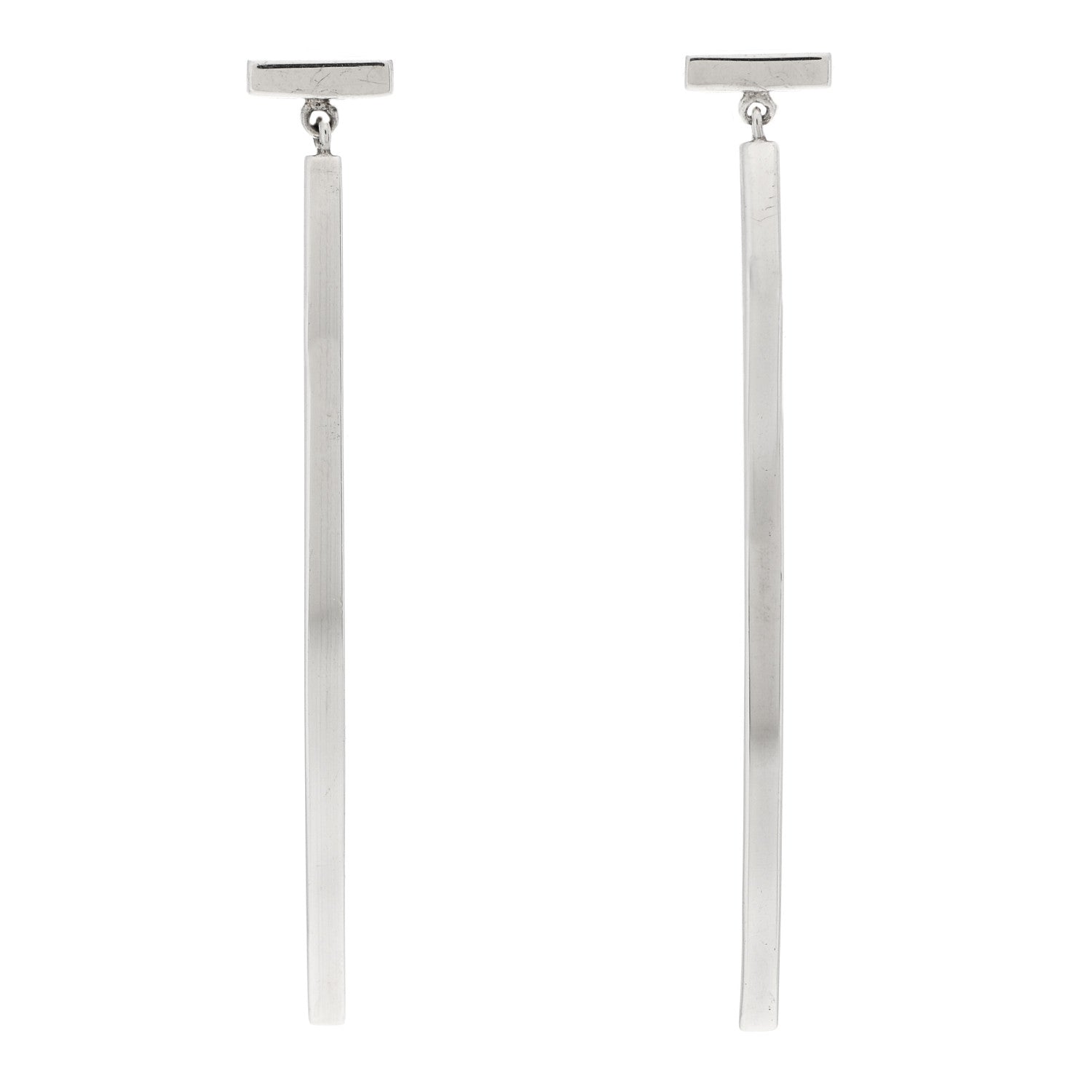 Tiffany Sterling Silver T Wire Bar Earrings 1 of 5