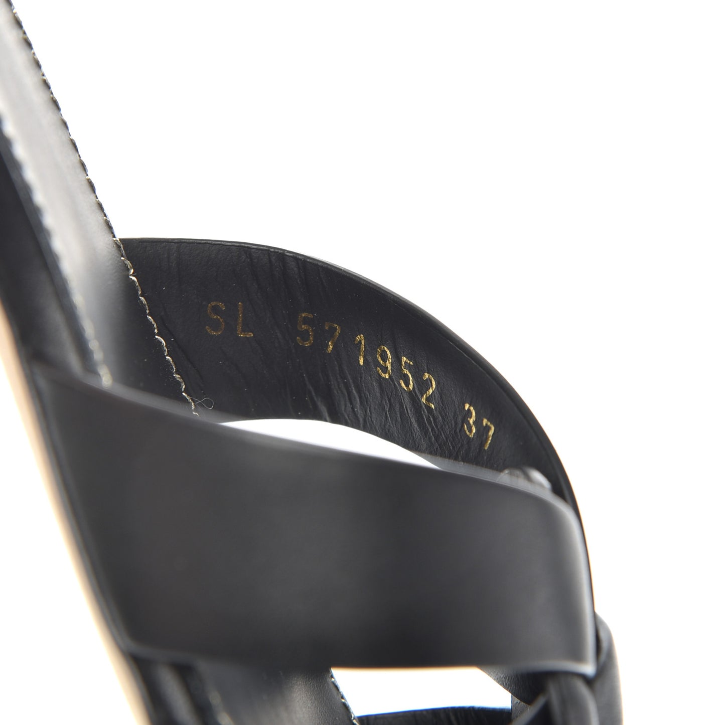 Calfskin Tribute 05 Slide Sandals 37 Black