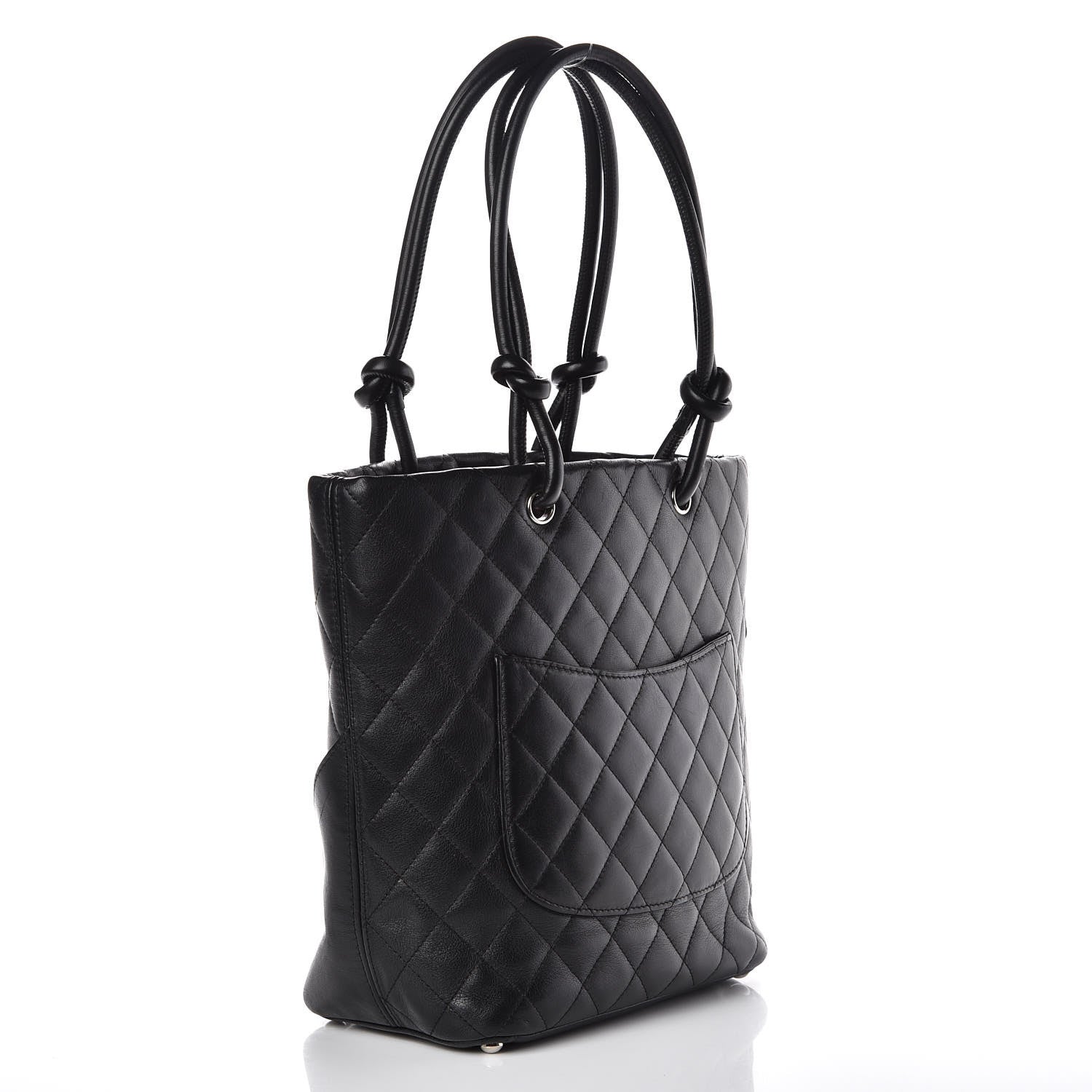 Chanel Calfskin Quilted Medium Cambon Tote Black White 3 of 9