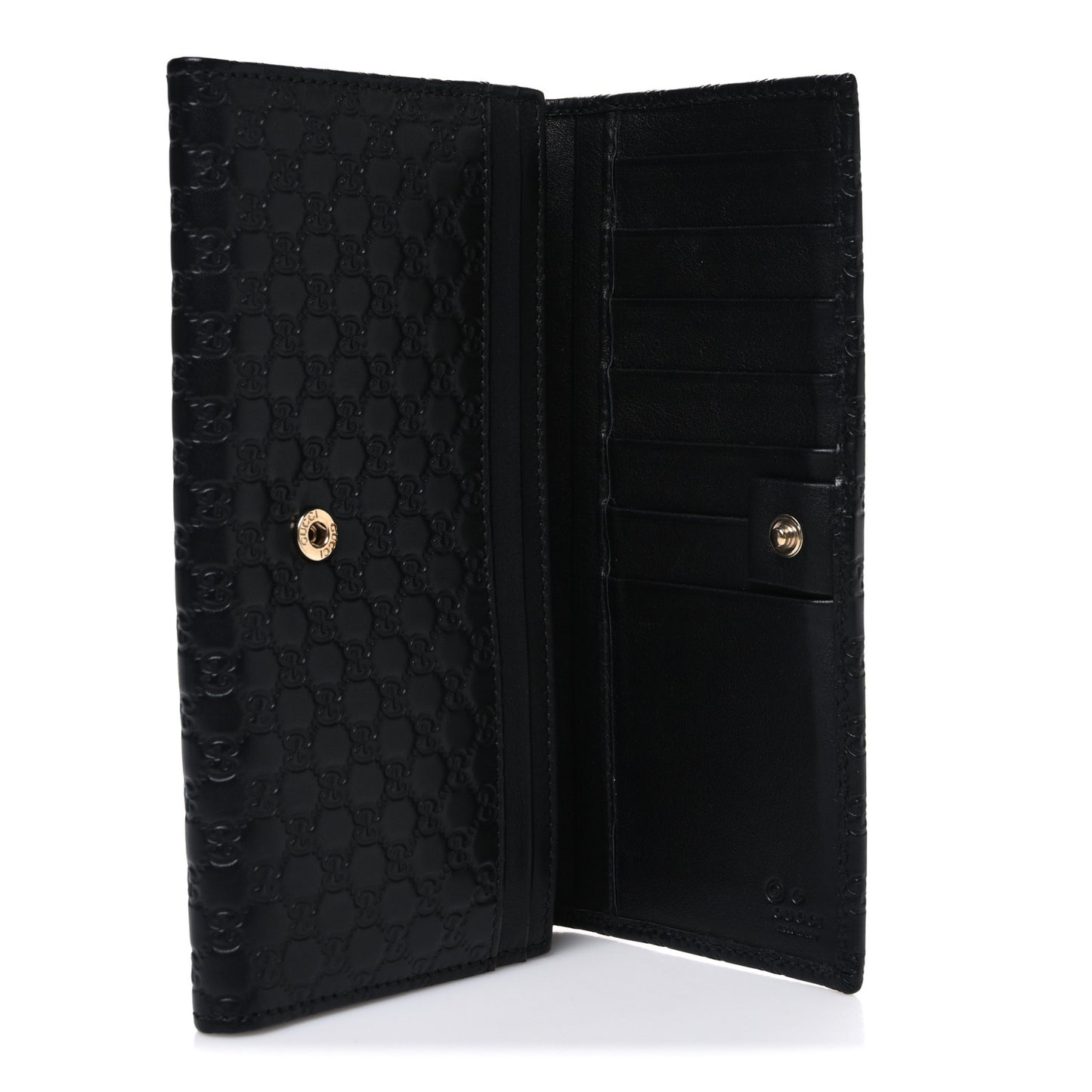 Soft Microguccissima Continental Wallet Black