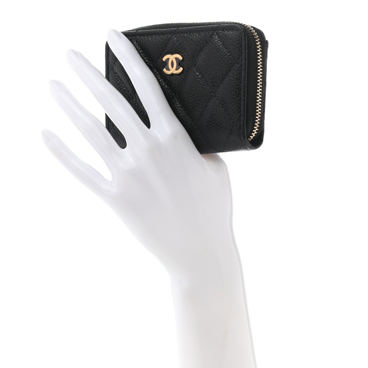 Chanel Caviar Quilted Classic Zipped Coin Purse Black 2 of 8