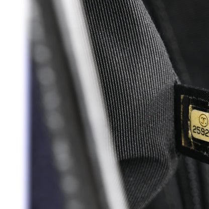 Chanel Calfskin Wool Embroidered Paris Hamburg Medium Gabrielle Hobo Dark Navy Blue 7 of 10