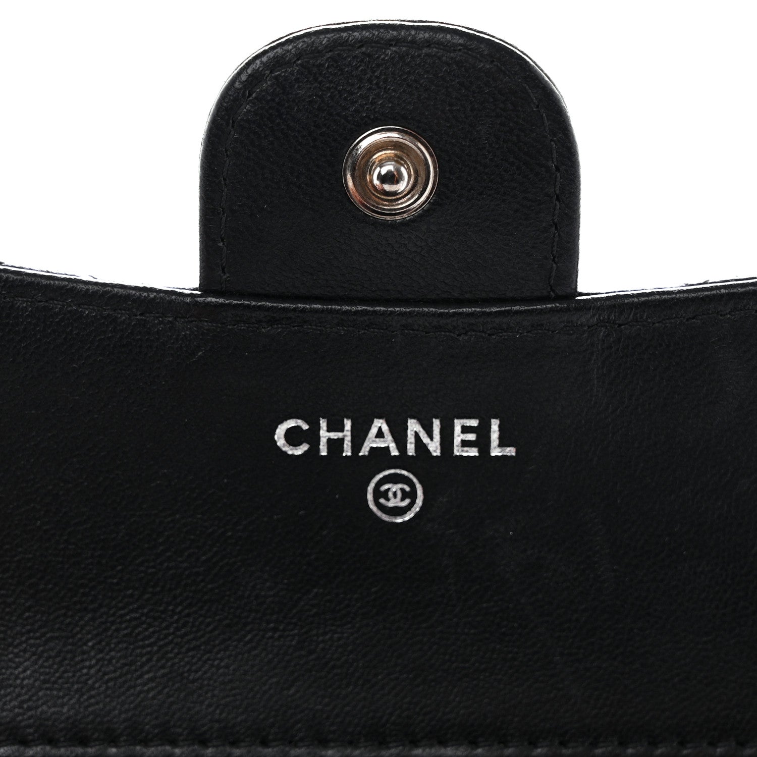 Chanel Lambskin Quilted Compact Flap Wallet Black 6 of 9