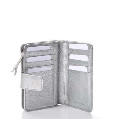 Balenciaga Agneau Classic Hardware Fold Wallet Gris Aluminum 5 of 11