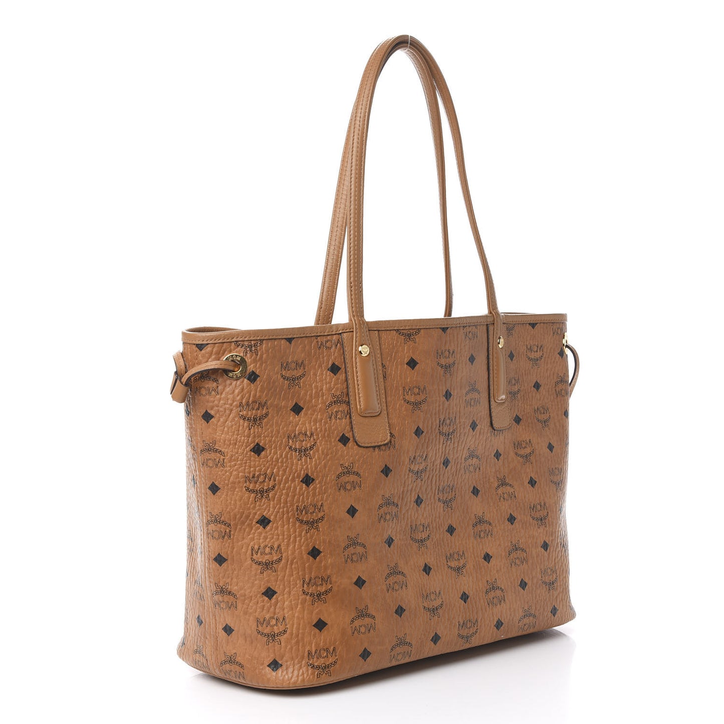 Visetos Medium Liz Reversible Shopper Tote Cognac