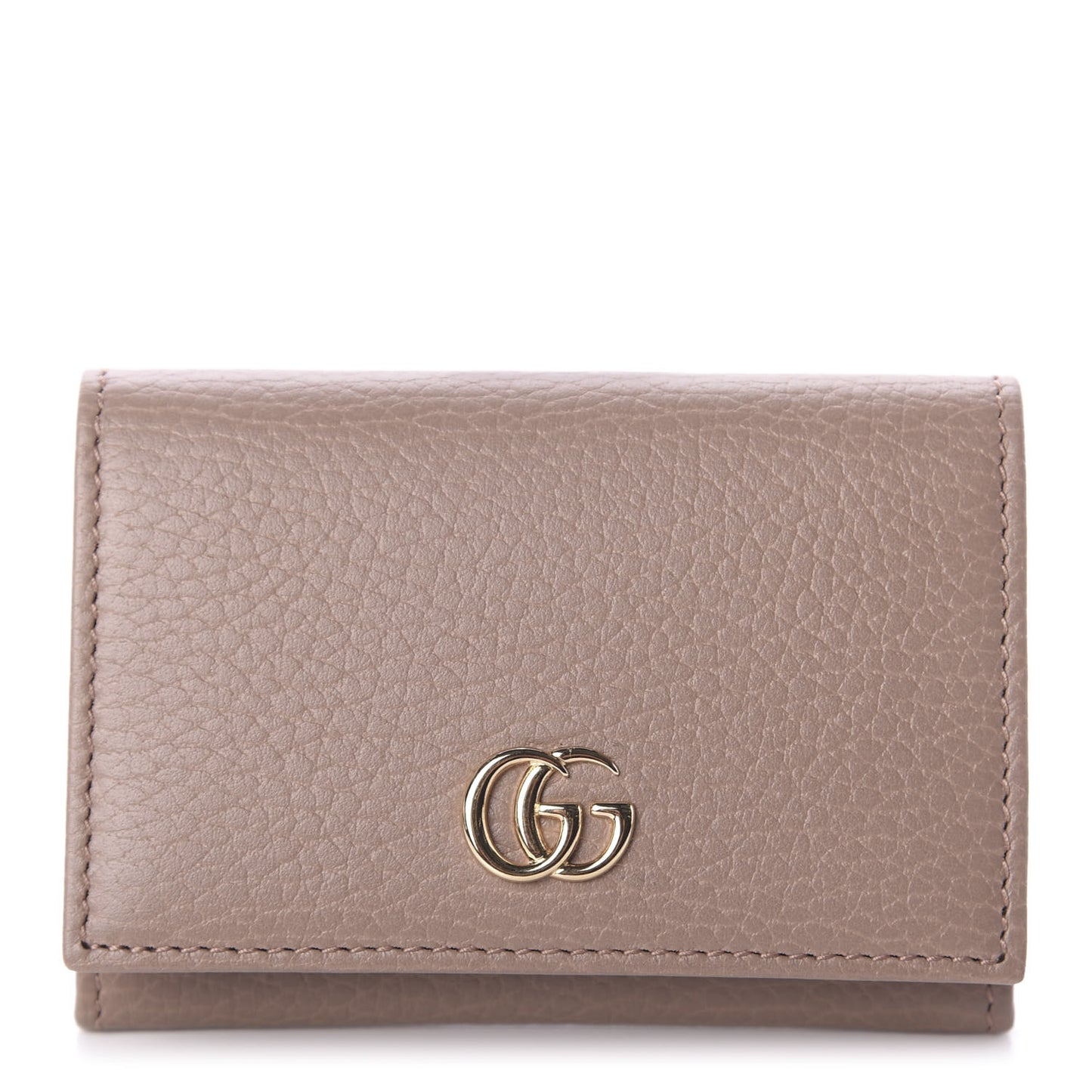 Dollar Calfskin GG Marmont Card Case Violet Old Rose