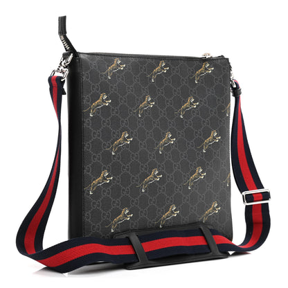 Gucci GG Supreme Monogram Tigers Web Messenger Bag Black Multicolor 3 of 11