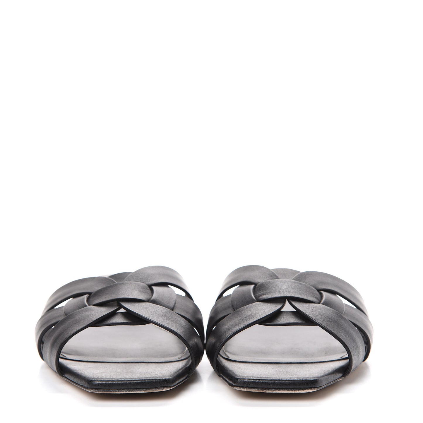 Calfskin Nu Pied 05 Slide Sandals 39.5 Black