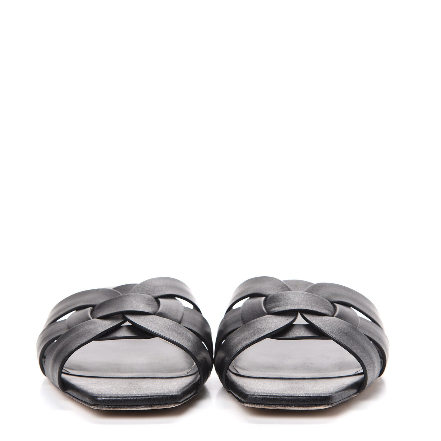 Saint Laurent Calfskin Nu Pied 05 Slide Sandals 39.5 Black 2 of 15