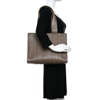 Chloe Calfskin Medium Woody Tote Army Green 2 of 13