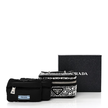 Prada Satin Crystal Degrade Jewelry Beauty Case Metal 9 of 9
