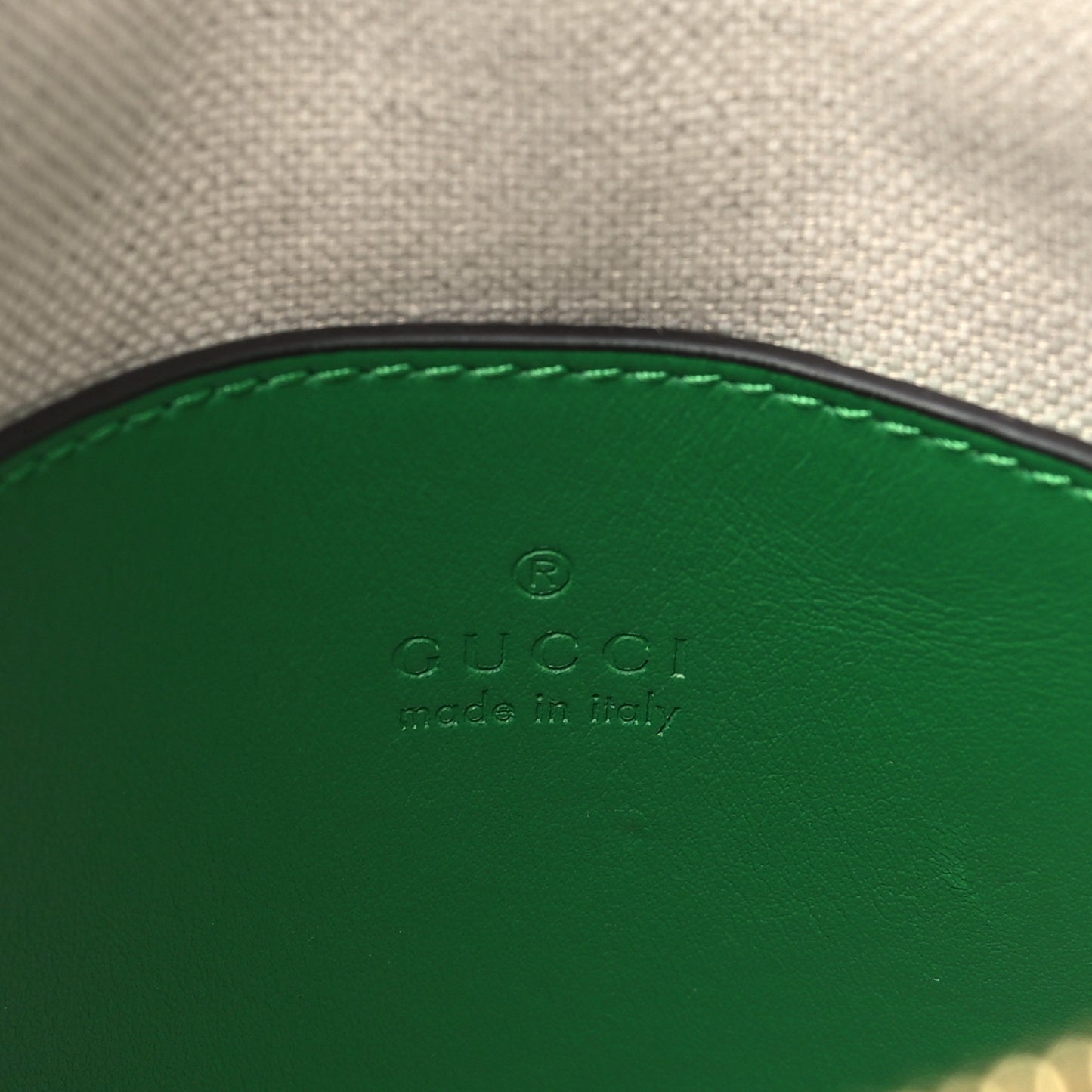 Calfskin GG Matelasse Small Dome Shoulder Bag Green Natural